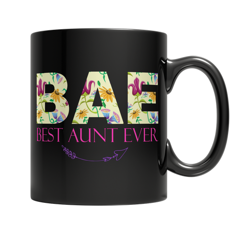 BAE Best Aunt Ever - Black Mug