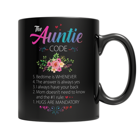 The Auntie Code - Black Mug